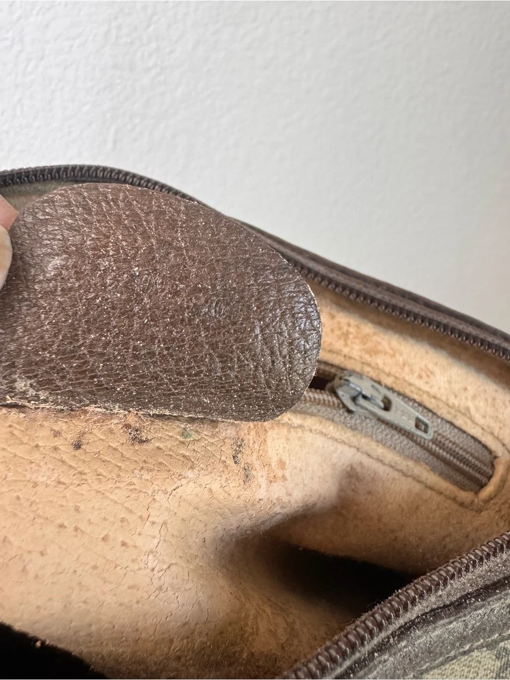 Vintage Gucci Brown & Beige GG Canvas Crossbody Bag